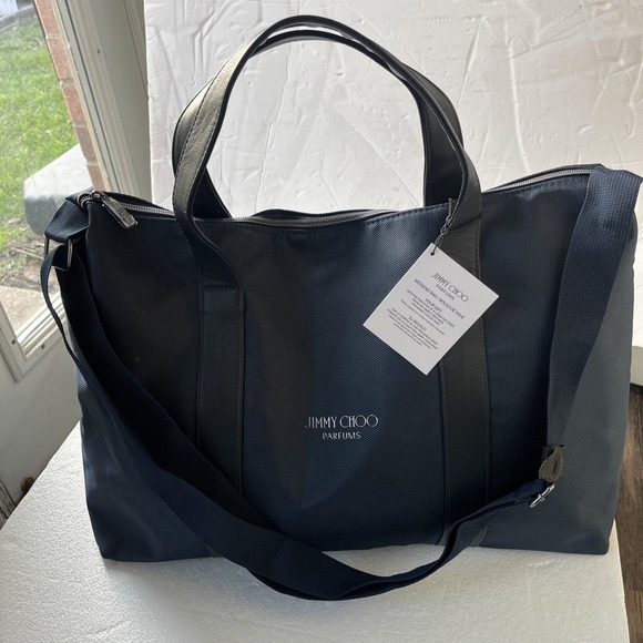 Jimmy Choo Other - Jimmy Choo Parfums Navy Duffle Weekender Bag W/ Shoulder Strap Travel Tote New